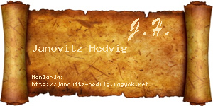 Janovitz Hedvig névjegykártya